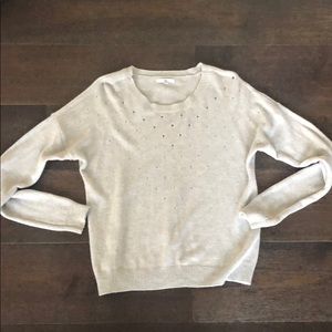 Gray gap sweater